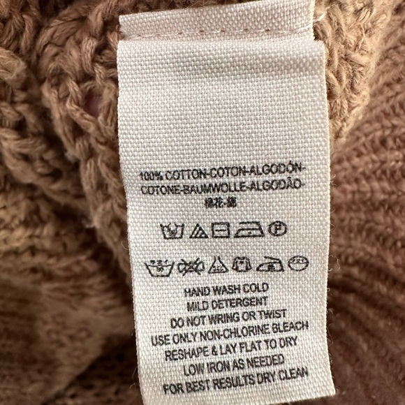 Free People Open Tan Knit Sweater Women's XS - Picture 7 of 7